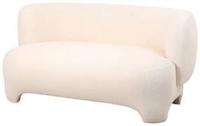 Divano bouclé bianco 142 cm Ardor - Leitmotiv