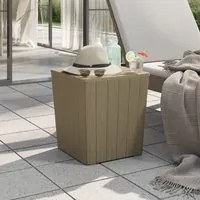 Tavolo da Giardino con Coperchio Polipropilene Marrone Chiaro 364153