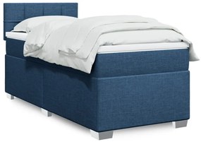 Giroletto A Molle Con Materasso Blu 90x190 Cm İn Tessuto /
