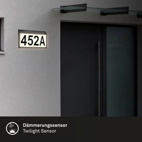 Briloner 3797015 - Numero civico solare LED/0,5W/1,2 IP44