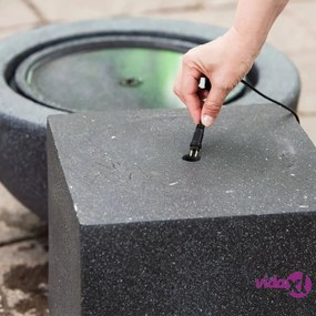 HEISSNER Fontana da Terrazza Cuboide 39x39x68 cm Nera