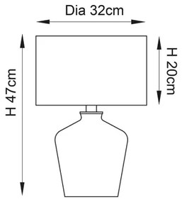 Endon 61198 - Lampada da tavolo WALDORF 1xE27/10W/230V cromo lucido/bianco