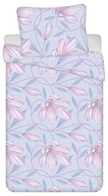 Biancheria da letto in cotone azzurro-rosa 4 pezzi per letto singolo 140x200 cm Orona - Jerry Fabrics