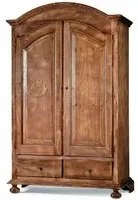 Armadio 2 porte arte povera legno noce consumato 125x61x200