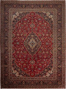 Kashan Tappeto persiano 400x300 Blu (Iran) Annodato A Mano