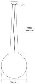 Sfera Illuminabile Sospesa da 70cm IP44 con base E27