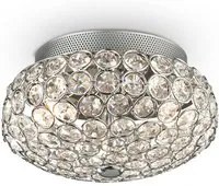 Plafoniera Contemporanea King Metallo-Cristallo Cromo 3 Luci G9 3W 3000K