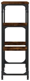 Tavolo consolle rovere fumo 89,5x28x76 cm legno multistrato