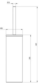 Deante ADR_0712 - Scopino da bagno rotondo indipendente, cromato lucido