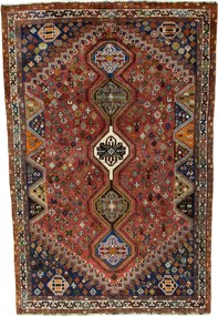 Shiraz Tappeto persiano 240x160 Rosso (Iran) Annodato A Mano