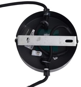 Lampada a sospensione Japandi nera con bambù 2 luci - Kea