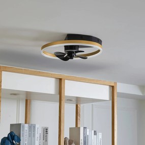 Starluna LED ventilatore da soffitto Varyk, nero, silenzioso, Ø 50 cm