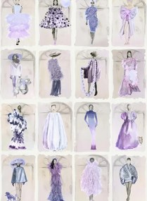 Cole & Son Carta da parati Couture Carousel with Windows - Lavender Pearl