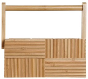 Vassoio Portaposate DKD Home Decor Naturale Bambù 27 x 16,5 x 11,5 cm