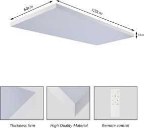 Brilagi-LED Lampada da bagno dimmerabile FRAME SMART LED/96W/230V IP44 bianco + telecomando