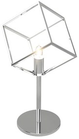 Lampada Scrivania-Ufficio Moderna Frame Metallo Cromo 1 Luce G9