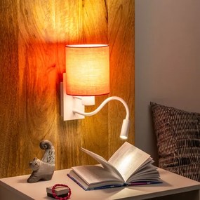 Brilagi - Applique a LED NUBILA 1xE27/25W/230V + LED/3W bianco/rosa