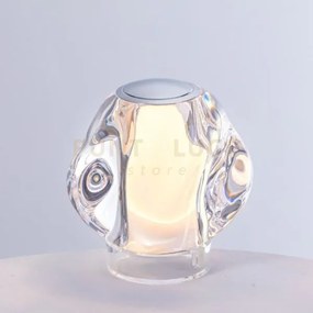 Ciottolo lampada da tavolo ricaricabile  a led 2w 170 lm 3000k d.10...