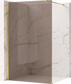 Parete doccia Rea Flexi Brown / Gold 80