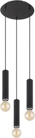 Globo 15499-3H - Lampadario a sospensione con filo MARION 3xE27/60W/230V legno nero