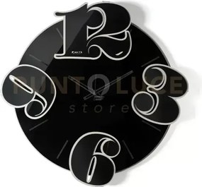 Orologio da parete benguiat fango e crystal luxe nero 70 x 68 cm di...