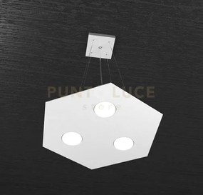 Exagon sospensione 3+1 luci biemissione biemissione grigio 1142-sp+...