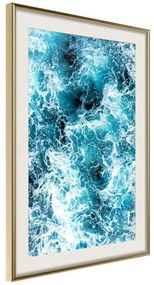 Poster  Sea Foam  Cornice Quadri Cornice d'oro con passe-partout, Larghezza x Altezza Home decor 20x30