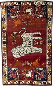 Gabbeh Tappeto 270x160 Rosso (Iran) Annodato A Mano