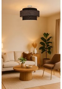 Lampadario a plafone GRACE 1xE27/60W/230V diametro 40 cm marrone/beige