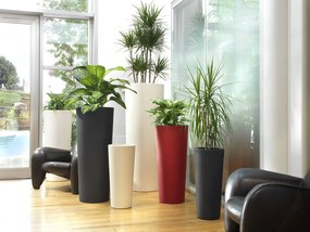 Vaso Ø30x68 cm in Polietilene Tulli Schio Cono Essential 70  Bronzo...