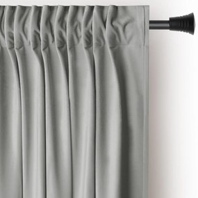 Tenda parzialmente oscurante grigio chiaro in velluto 140x270 cm Pleat – Restilo