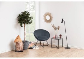 Poltrona in velluto grigio Center - Actona