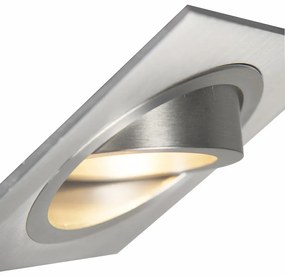 Set di 6 faretti da incasso in acciaio orientabili - Lock 1