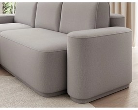 Divano angolare grigio chiaro allungabile/con contenitore (con penisola a sinistra/con chaise lounge) e rivestimento in ciniglia Aurumm – ELTAP