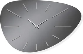 Orologio da parete 58x78 cm in cristallo Fumč e dettagli Argento GARY