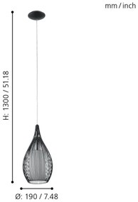 Eglo 92252 - Lampadario RAZONI 1xE27/60W/230V