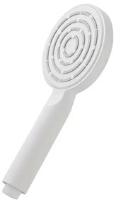 Doccetta tonda monogetto da 23,5 cm bianco opaco in ABS anticalcare Hidra