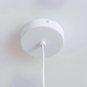 Lampada a sospensione con cavo ETNA II 1xE27/15W/230V Ø 18,5 cm bianca