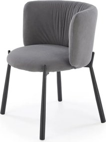 Sedia K531 grigio velluto
