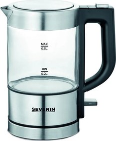 Severin WK 3472 - Bollitore elettrico rapido 0,5 l 1100W/230V acciaio inox/vetro