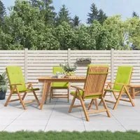 Sedie da Giardino Reclinabili con Cuscini 4 pz in Legno di Teakcod mxl 101046