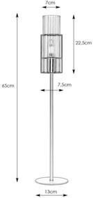 Markslöjd 108558 - Lampada da tavolo TUBO 1xE14/40W/230V 65 cm cromo lucido/clear