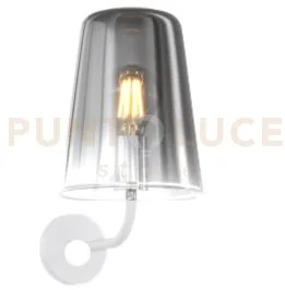 Applique bianco 1 luce cromo 1164bi-at-cr