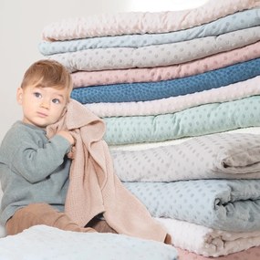 Coperta per bambini beige in cotone lavorata a maglia 80x80 cm Frosty Almond – Roba
