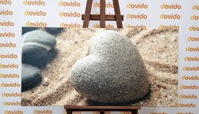 Stampa su tela – Pietra Zen a forma di cuore