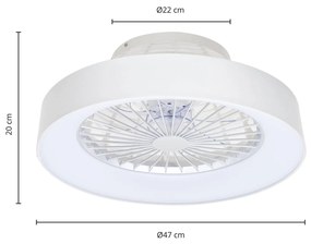 Starluna Circuma ventilatore a pale LED, bianco