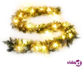 vidaXL Ghirlanda Natalizia con Luci a LED 2,7 m in PVC Verde