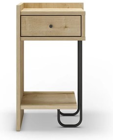 Comodino in rovere con ripiani in colore naturale Mercure - Marckeric