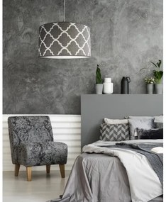 Duolla - Lampadario a sospensione con filo MAROKO 1xE27/40W/230V diametro 45 cm grigio/bianco