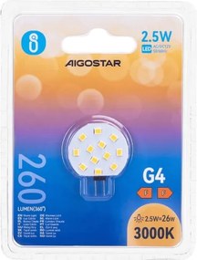 Lampadina LED G4/2,5W/12V 3000K - Aigostar